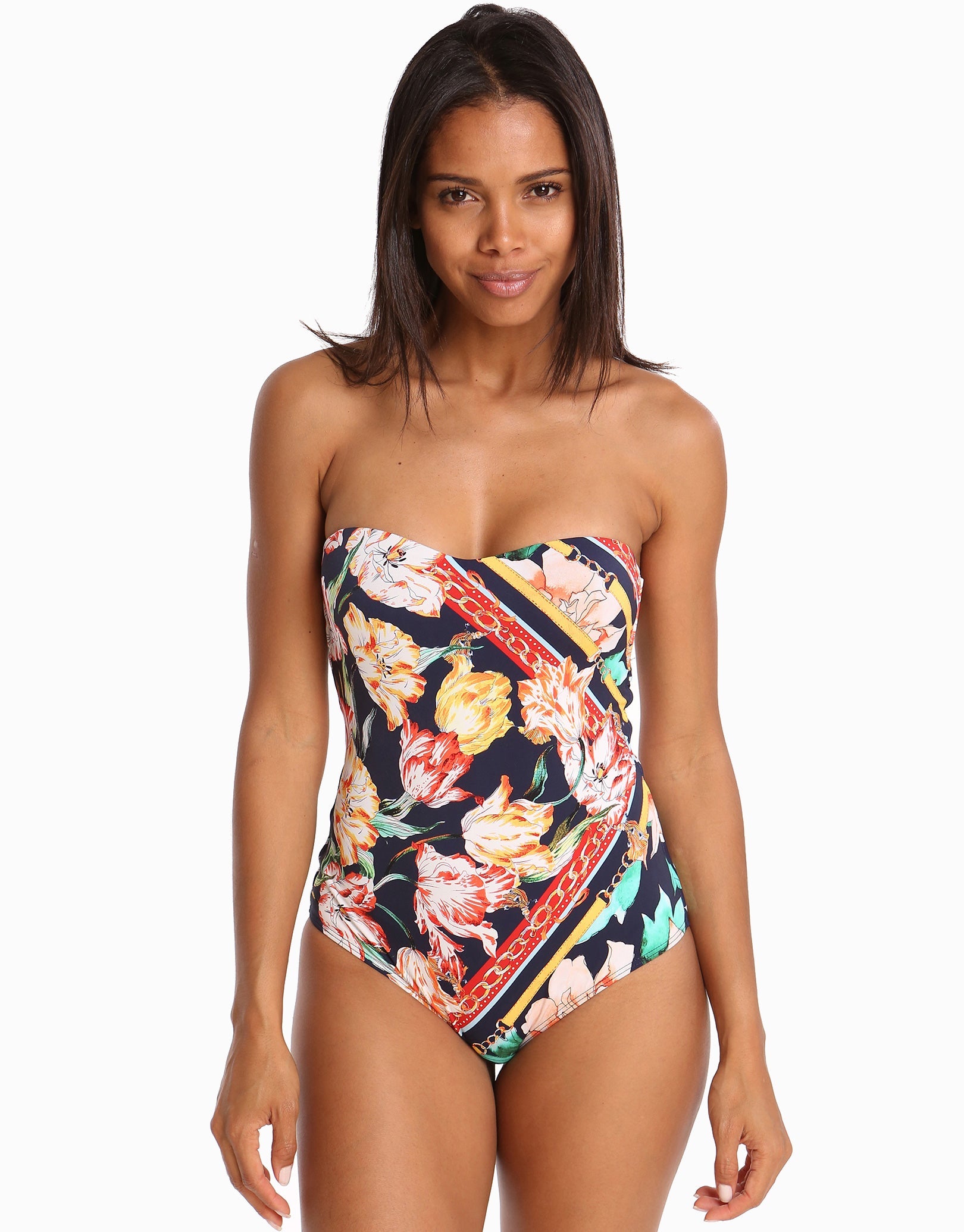 Jets Galleria Bandeau Swimsuit - Ink