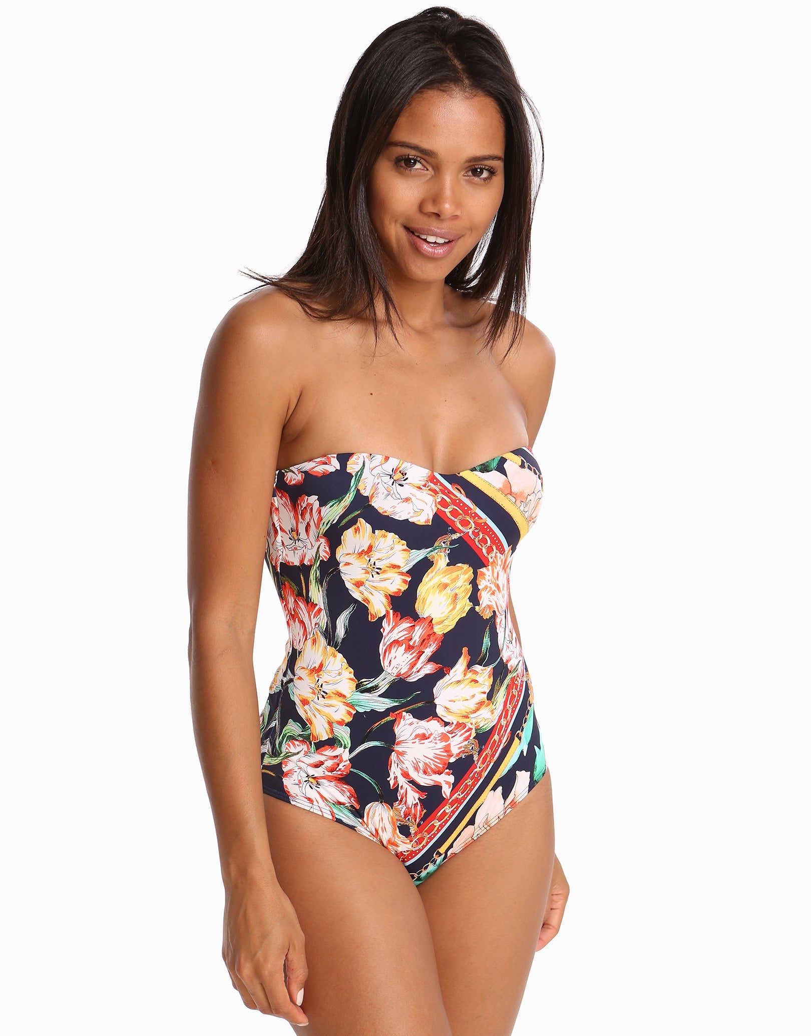 Jets Galleria Bandeau Swimsuit - Ink