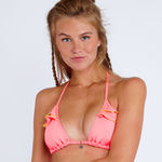 Colorsun Ciao Bikini Top - Coral - Simply Beach UK