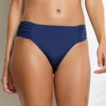 Summer Solids Ruched Side Bikini Bottom - Indian Ink - Simply Beach UK
