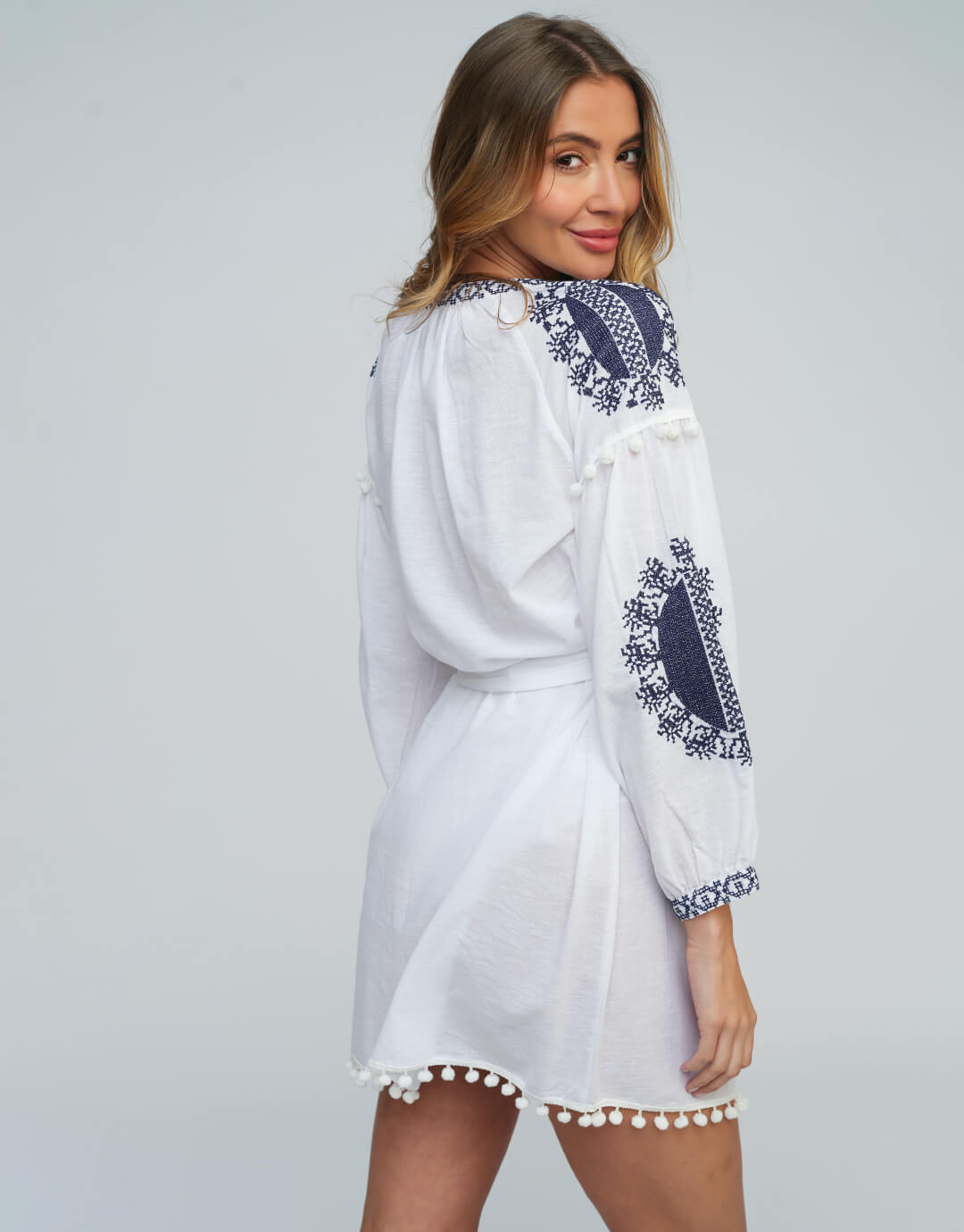 Amara Tunic - White Navy - Simply Beach UK