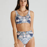 Indianic Marilyn High Waist Bikini Pant - Floral - Simply Beach UK