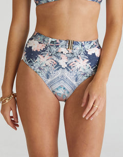 Indianic Marilyn High Waist Bikini Pant - Floral - Simply Beach UK