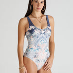 Indianic Michelle DD/E Cup One Piece Swimsuit  - Floral - Simply Beach UK