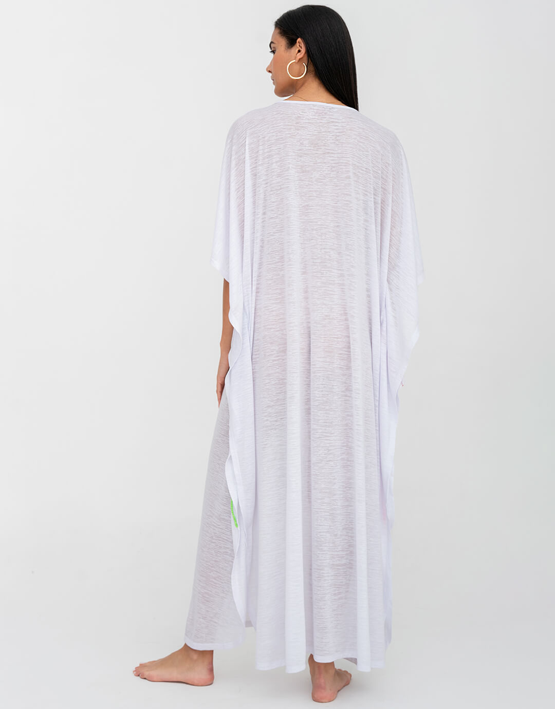 Braided Front Kaftan  - White - Simply Beach UK