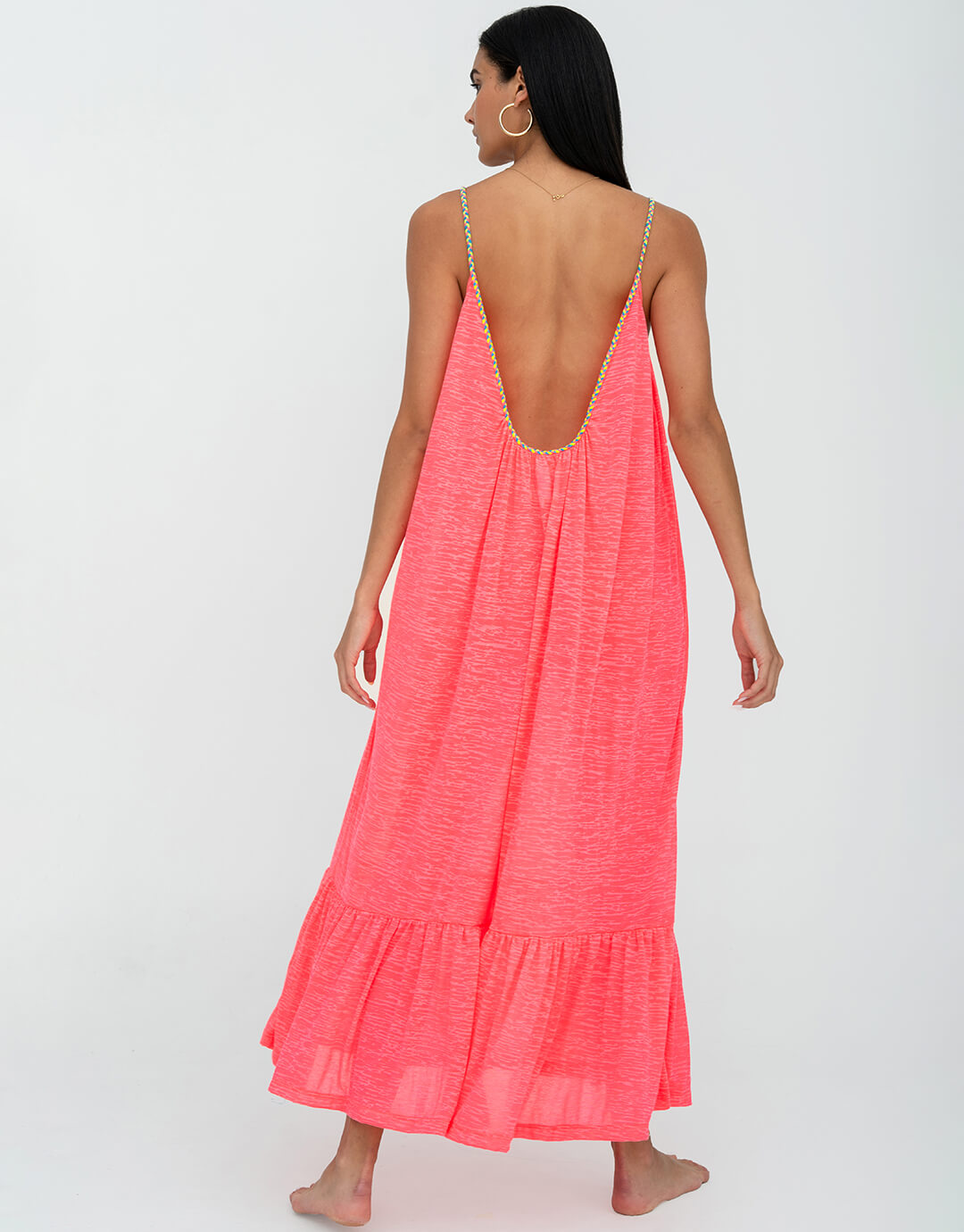 Braided Low Back Dress - Hot Pink - Simply Beach UK