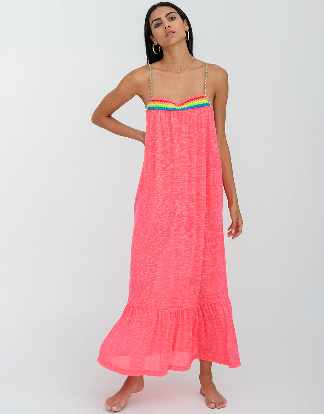 Braided Low Back Dress - Hot Pink - Simply Beach UK