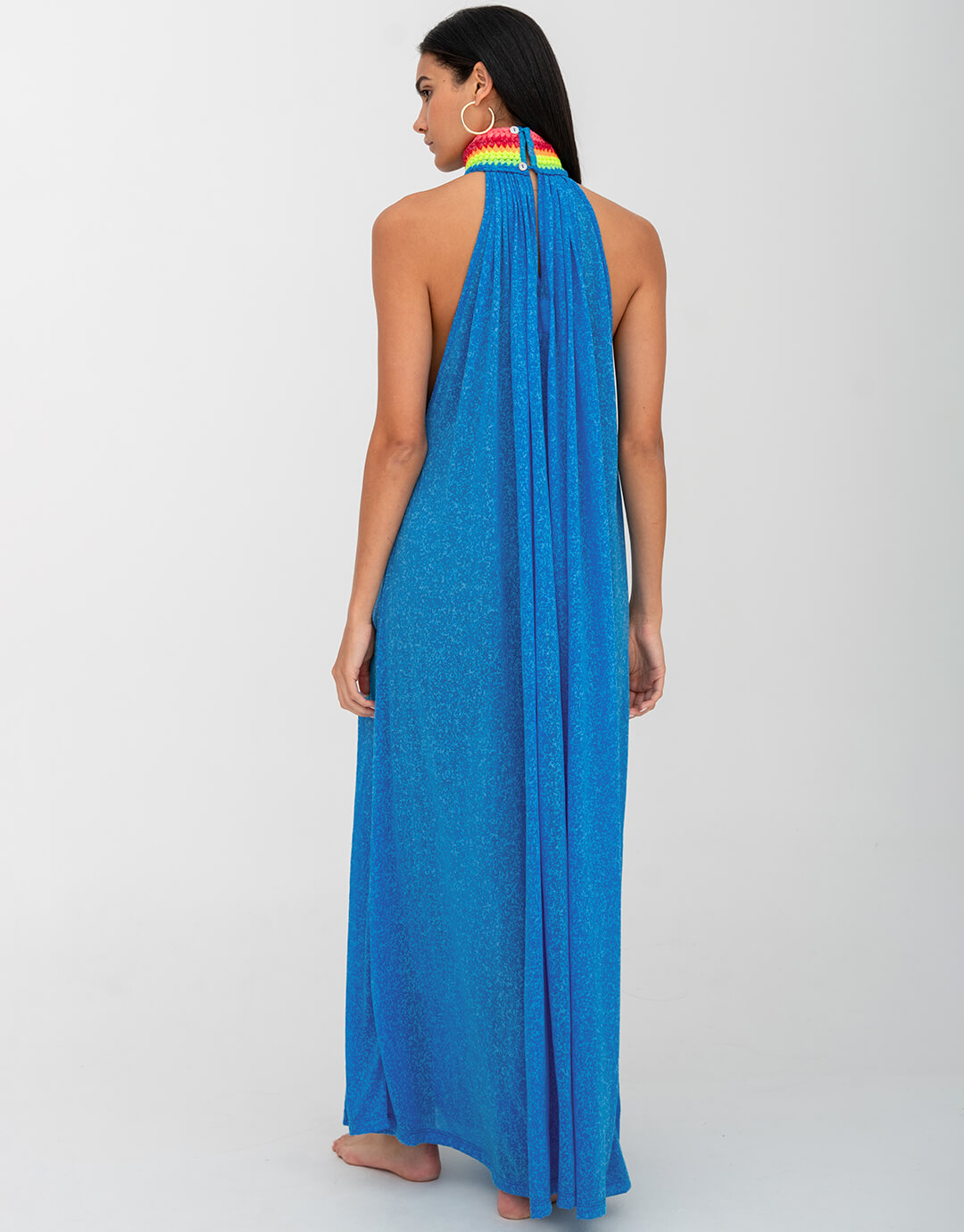 Braided Neck Maxi Dress - Blue - Simply Beach UK