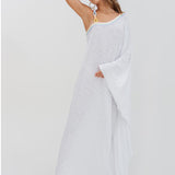Chain One Shoulder Maxi Dress - White - Simply Beach UK