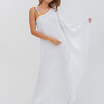 Chain One Shoulder Maxi Dress - White - Simply Beach UK