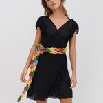 Chain Wrap Dress - Black - Simply Beach UK