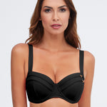 Stella Balcony Bikini Top - Black - Simply Beach UK