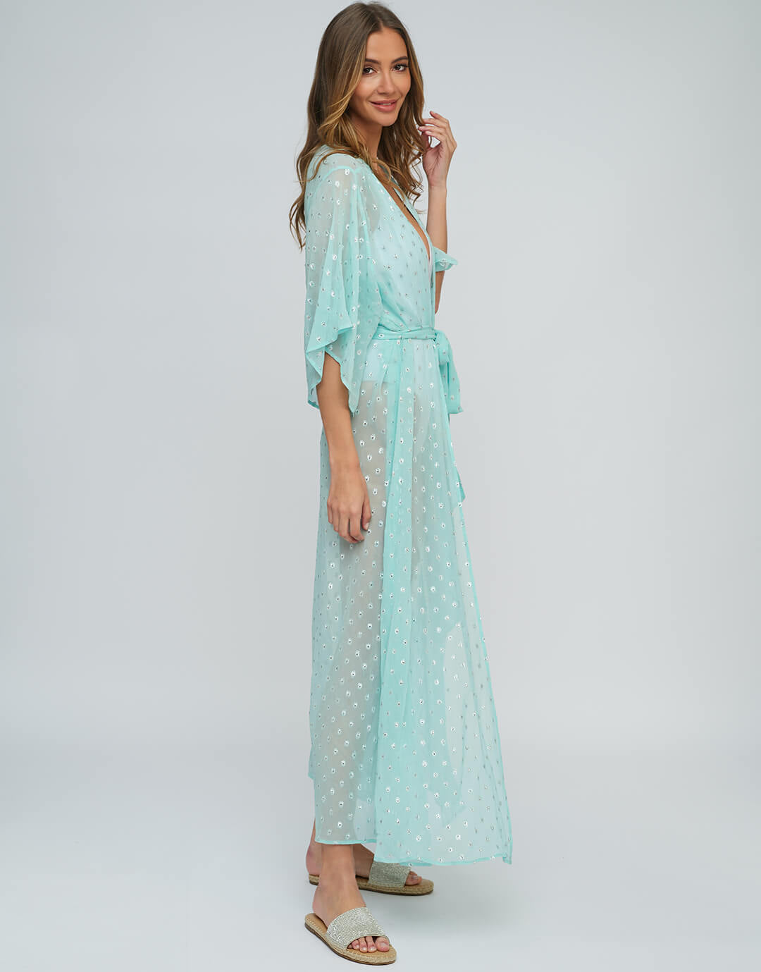 Estepona Maxi Kaftan - Turquoise - Simply Beach UK