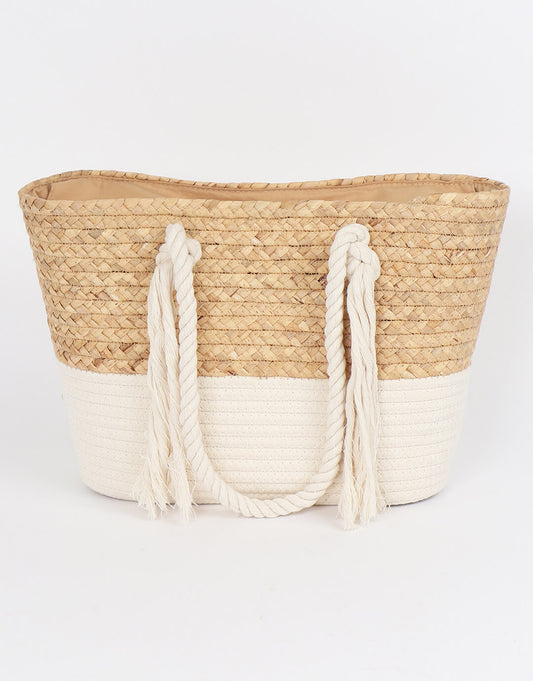 Hampton Bag - Natural and White - Simply Beach UK