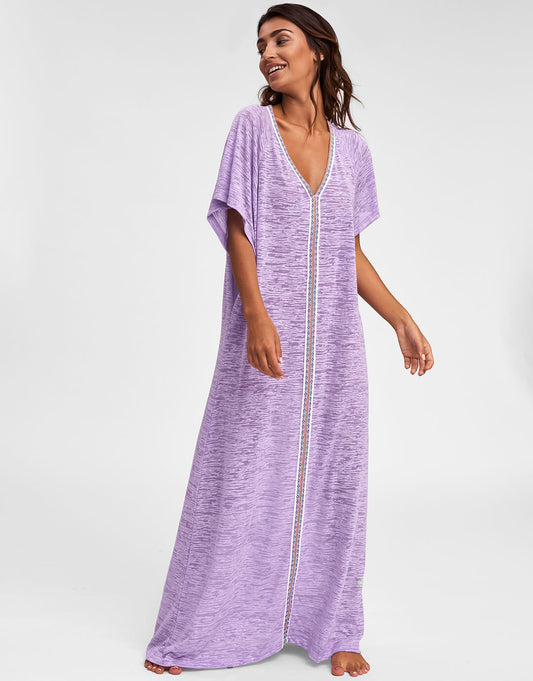 Inca Abaya Dress - Lavender - Simply Beach UK