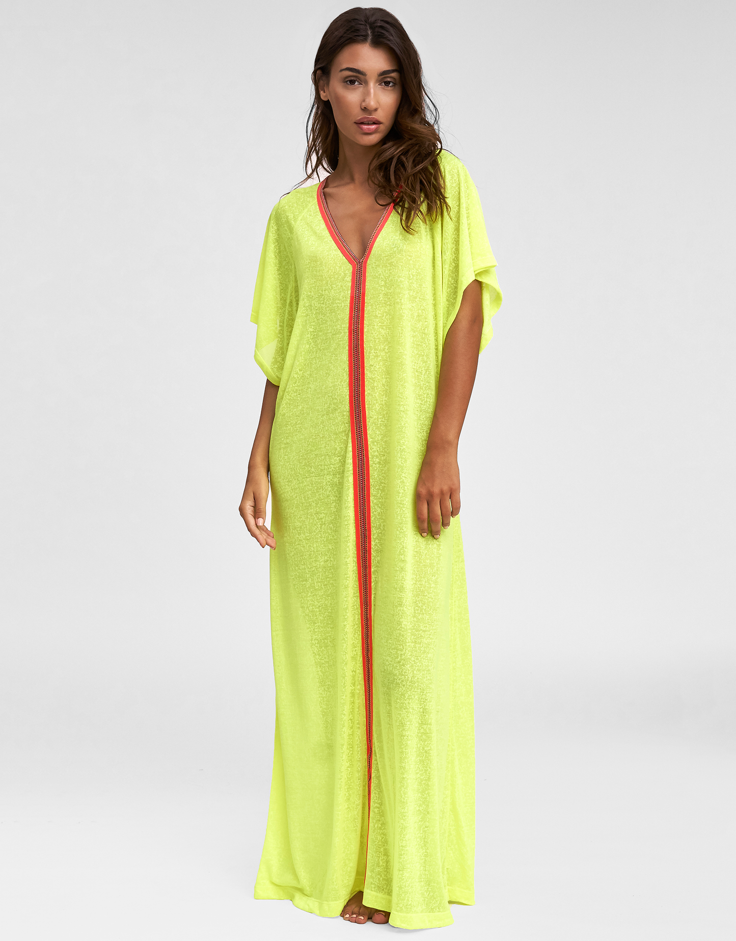 Inca Abaya Dress - Lemon