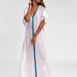Inca Abaya Dress - White - Simply Beach UK