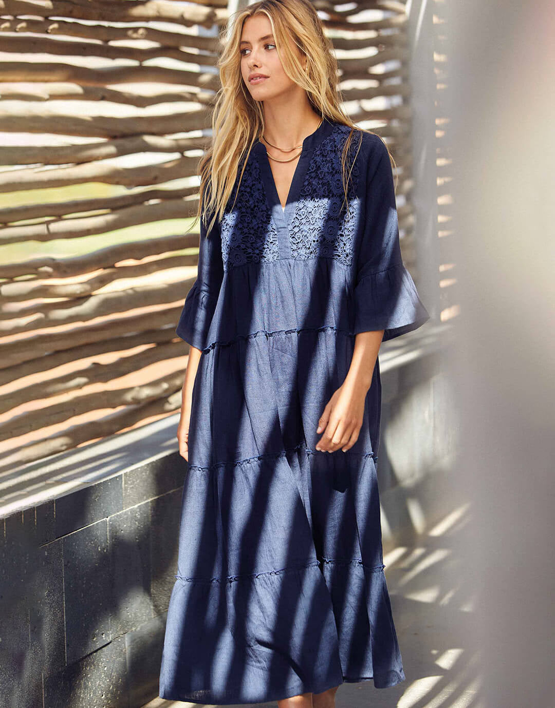 Penny Maxi Dress - Navy Blue - Simply Beach UK