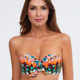 Ipanema Bandeau Bikini Top - Pink Multi - Simply Beach UK