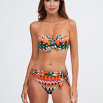 Ipanema Bandeau Bikini Top - Pink Multi - Simply Beach UK