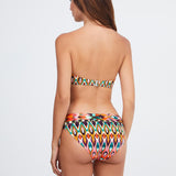 Ipanema Bandeau Bikini Top - Pink Multi - Simply Beach UK