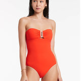 Jetset Bandeau Swimsuit - Fiamma Red - Simply Beach UK