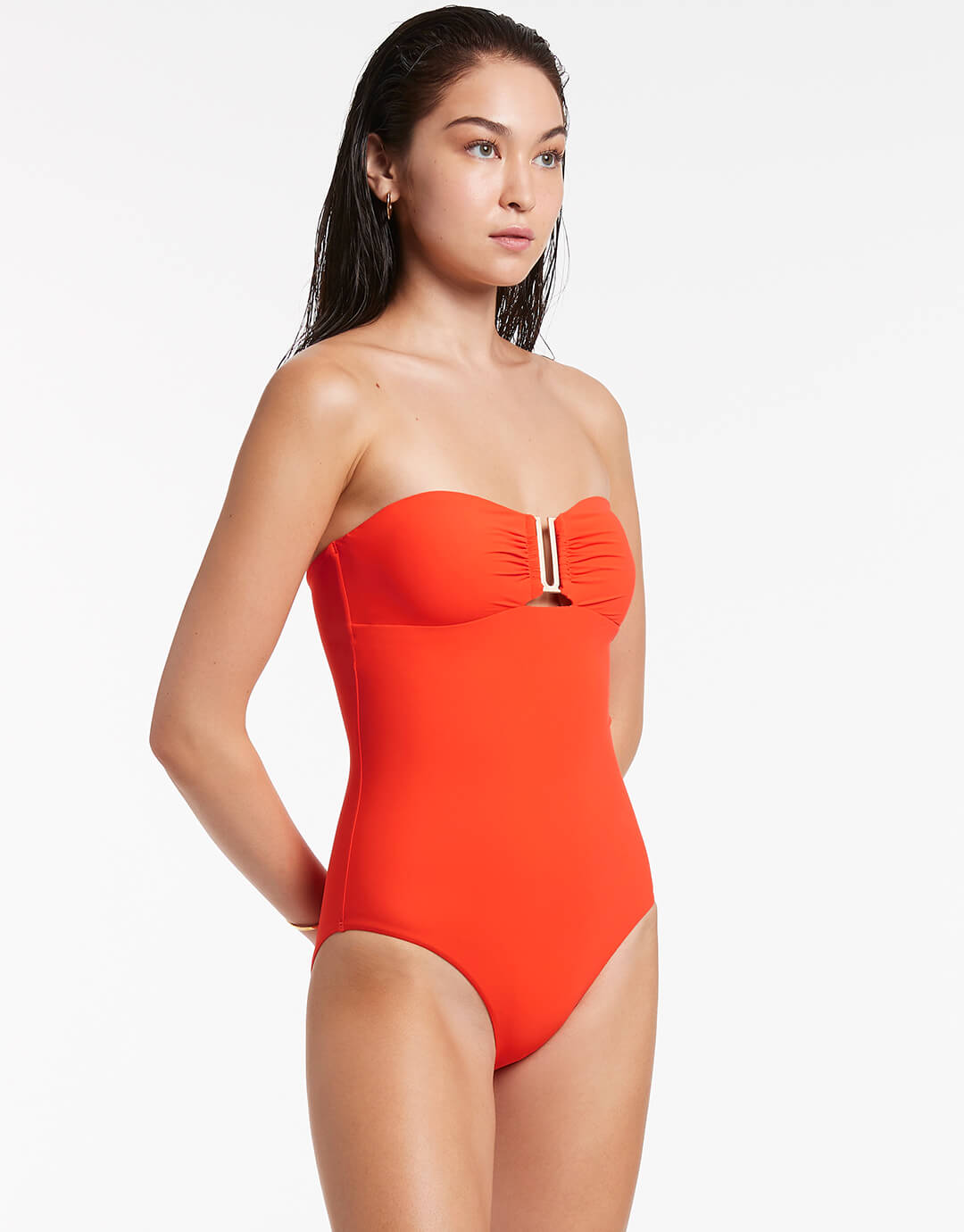 Jetset Bandeau Swimsuit - Fiamma Red - Simply Beach UK
