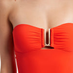 Jetset Bandeau Swimsuit - Fiamma Red - Simply Beach UK