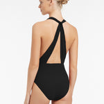 Jetset Plunge Loop Back Swimsuit - Black - Simply Beach UK