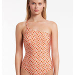 Playa One Shoulder Swimsuit - Fiamma Red - Simply Beach UK