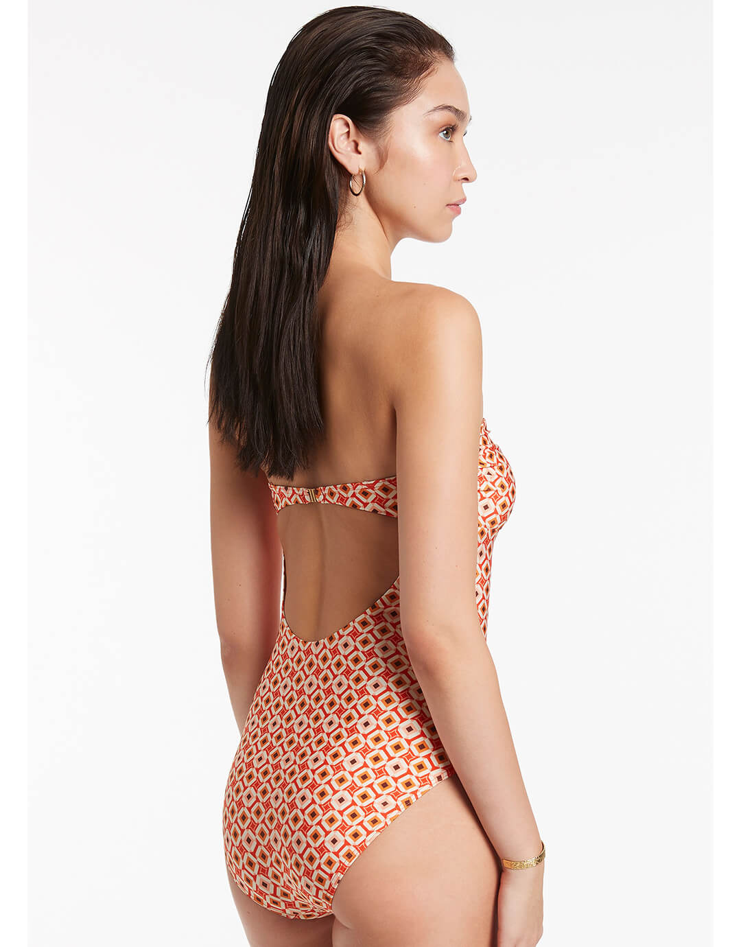 Playa Bandeau Swimsuit - Fiamma Red - Simply Beach UK