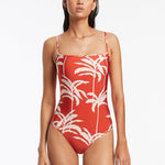 Palme Tank Swimsuit - Cherry - Simply Beach UK