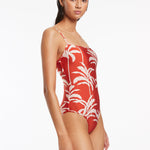 Palme Tank Swimsuit - Cherry - Simply Beach UK