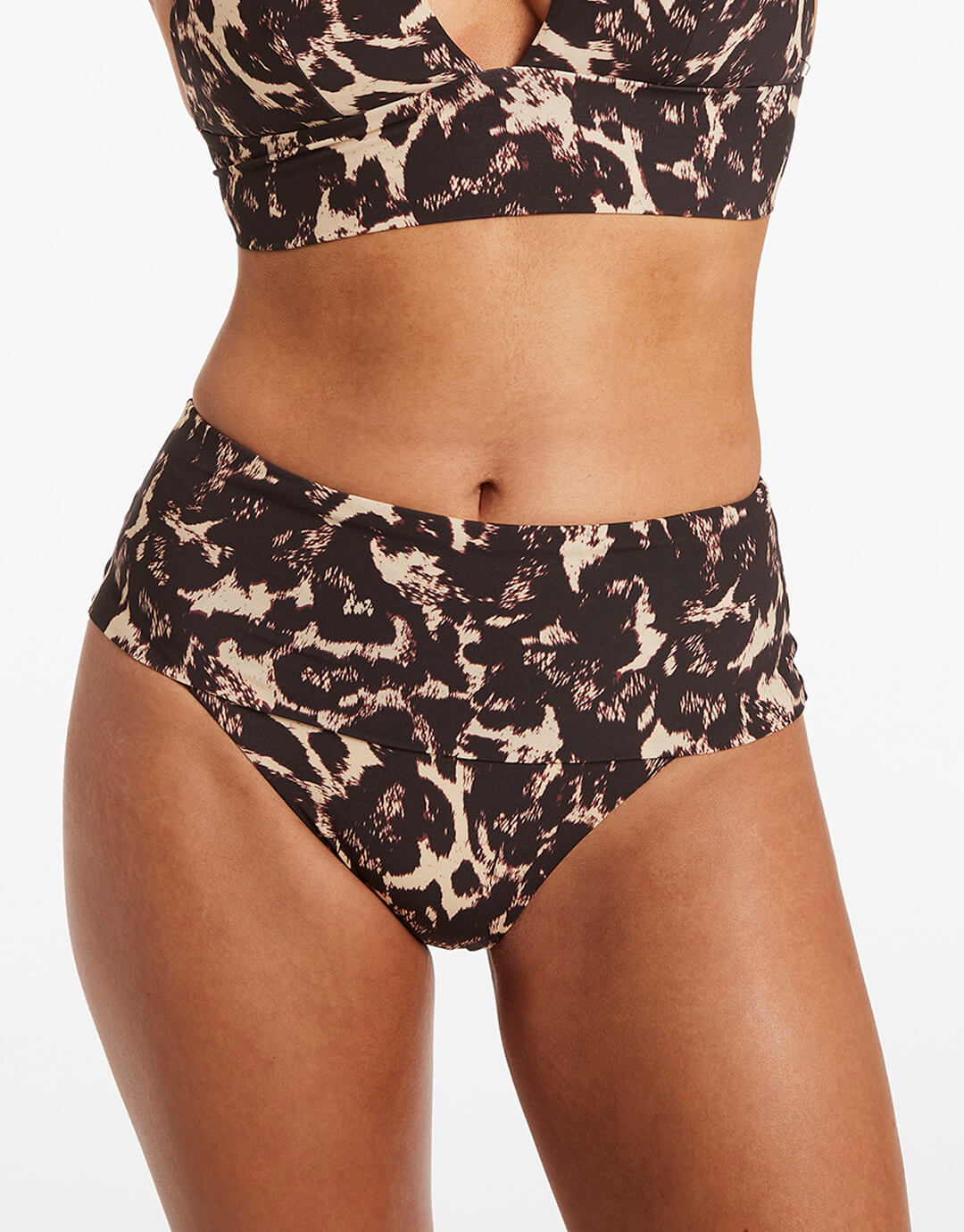 Allure Fold Down Bikini Pant - Black - Simply Beach UK