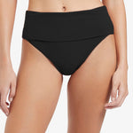 Jetset Fold Down Bikini Pant - Black - Simply Beach UK