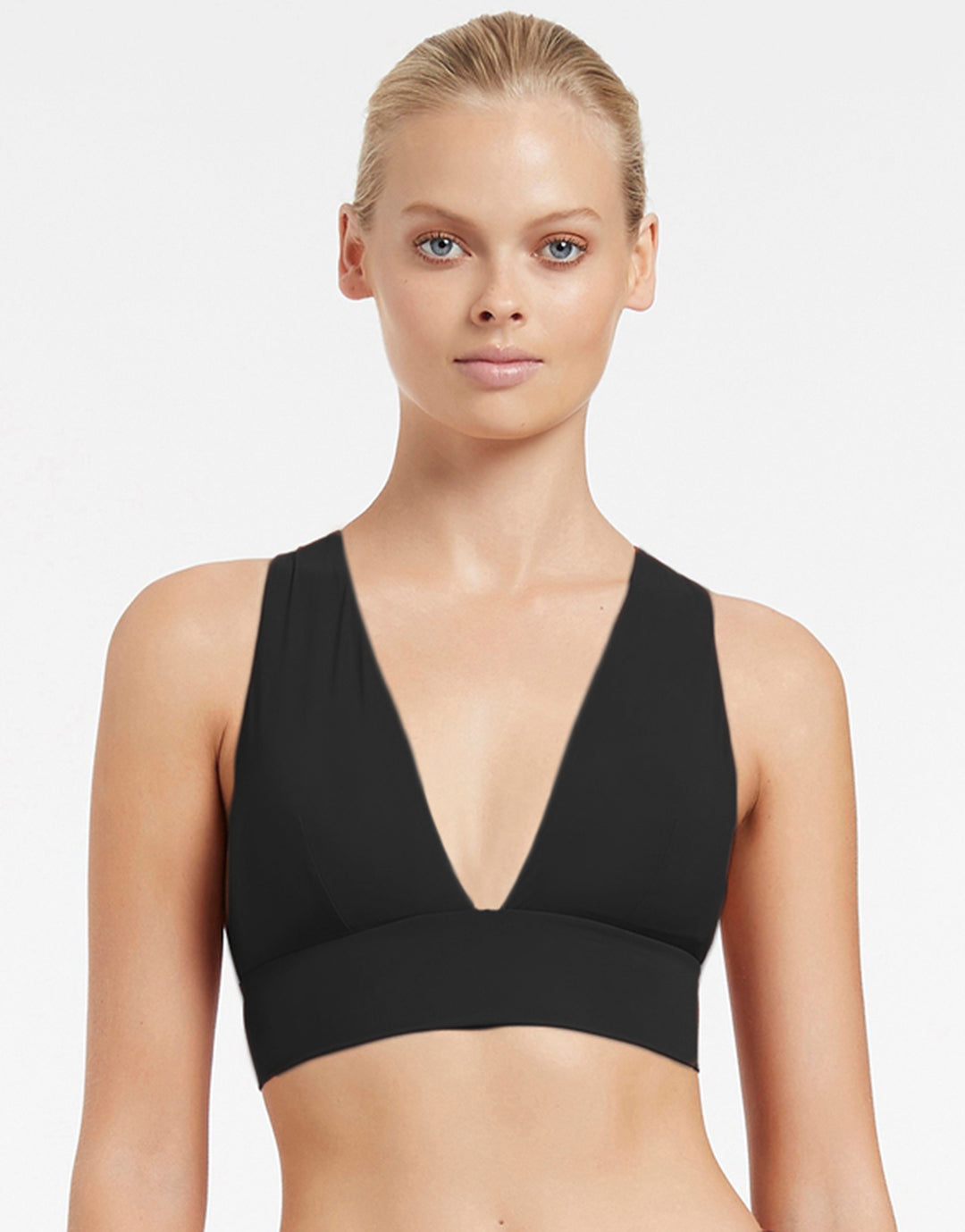 Jetset Soft Tri Bikini Top - Black - Simply Beach UK