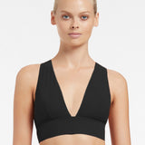 Jetset Soft Tri Bikini Top - Black - Simply Beach UK