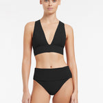 Jetset Soft Tri Bikini Top - Black - Simply Beach UK