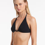 Signature Halter Bikini Top - Black - Simply Beach UK
