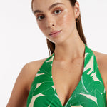 Floreale D DD Twist Front Bikini Top - Green - Simply Beach UK