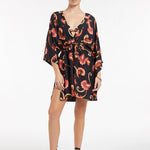 Silk Road Wide Sleeve Kaftan - Black - Simply Beach UK