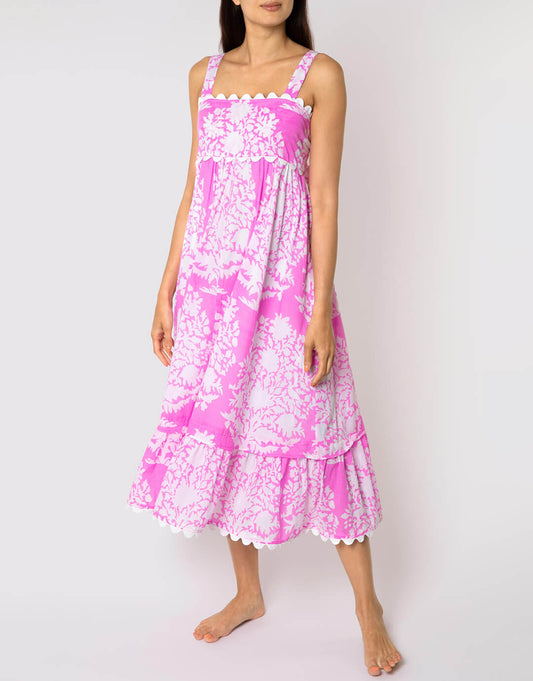 Palladio Print Bow Back Dress - Orchid - Simply Beach UK
