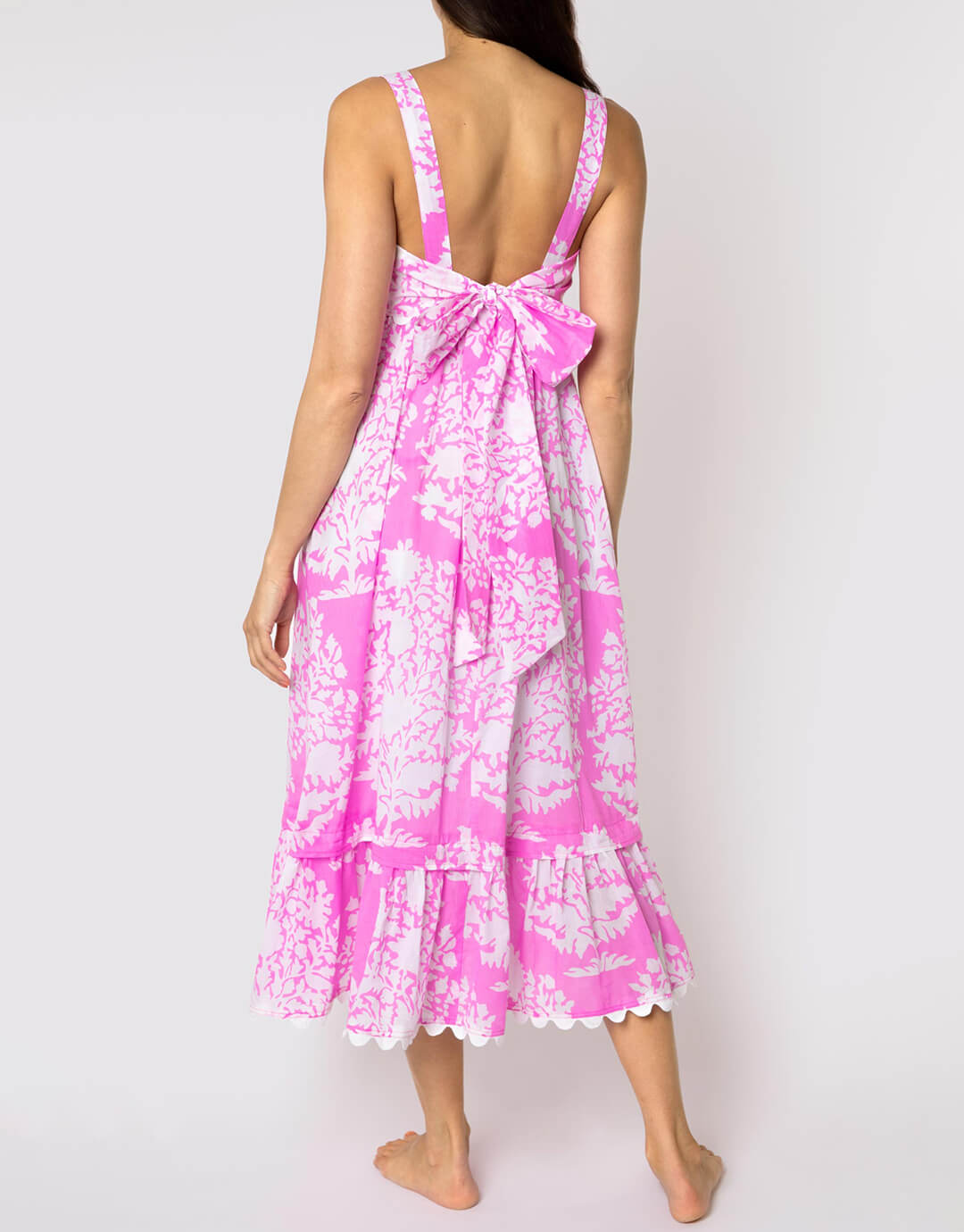 Palladio Print Bow Back Dress - Orchid - Simply Beach UK