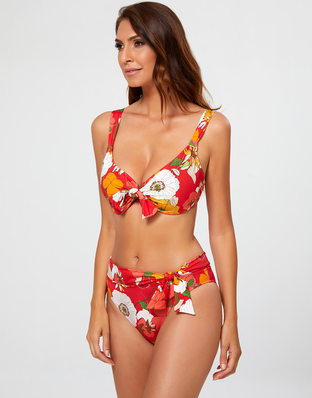 Lilia Maxi Bikini Pant - Red - Simply Beach UK