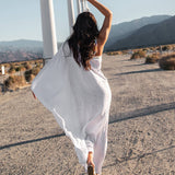 Chain One Shoulder Maxi Dress - White - Simply Beach UK