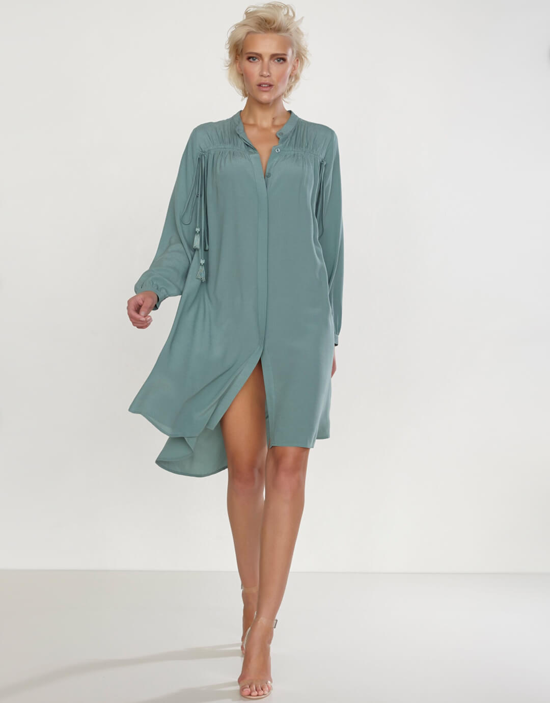 Plumage Beach Shirt - Soft Moss - Simply Beach UK