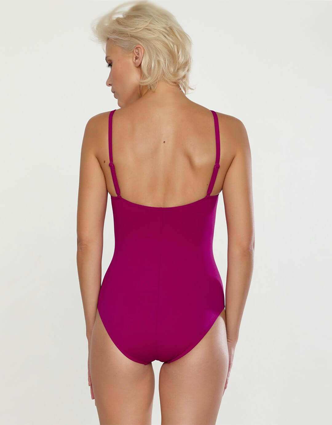 Softline Wrap Swimsuit - Magenta - Simply Beach UK