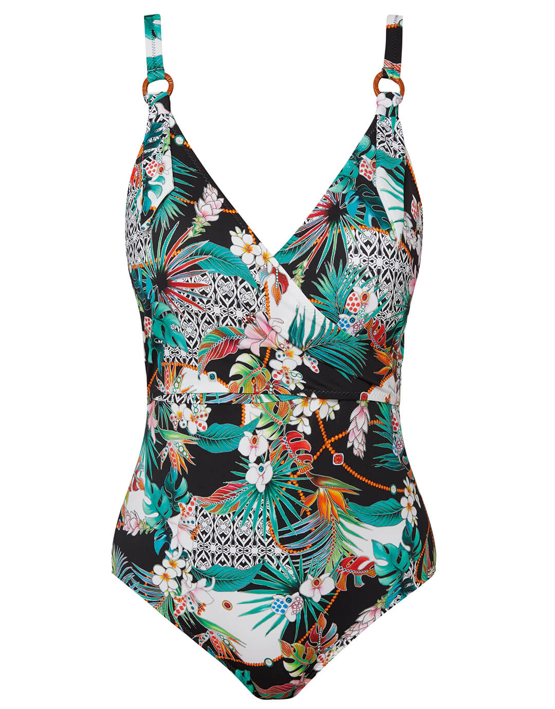 Maika Wrap Front Swimsuit - Multi - Simply Beach UK