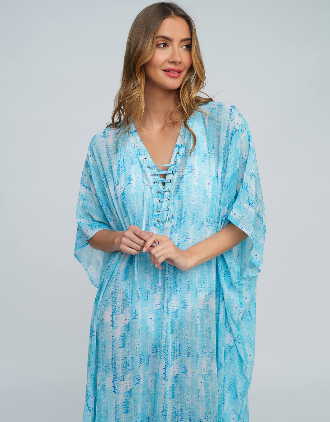 Marina Maxi Kaftan - Blue - Simply Beach UK