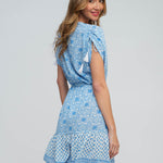 Maya Mini Dress - Blue and White - Simply Beach UK